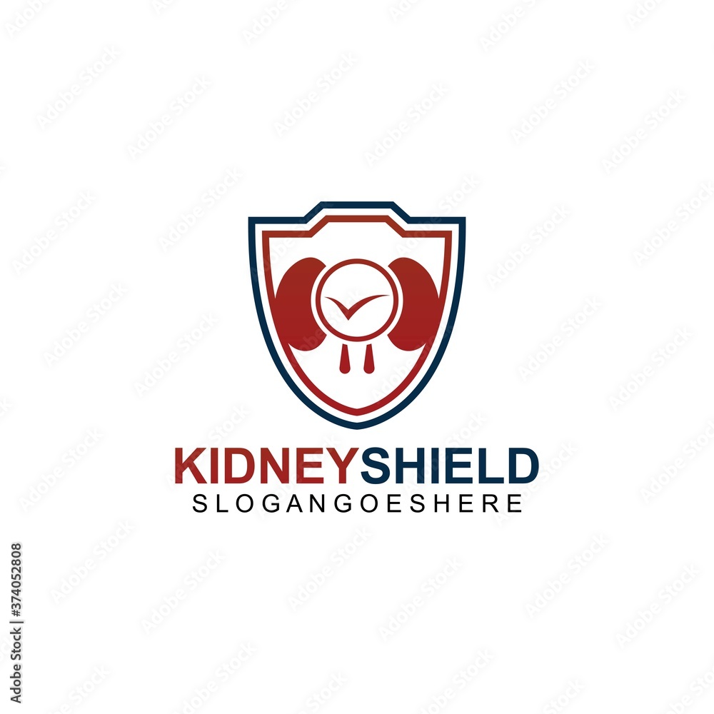 Kidney Shield Logo template design vector, emblem, design concept, creative symbol Kidney Shield Logo template design vector, emblem, design concept, creative symbol