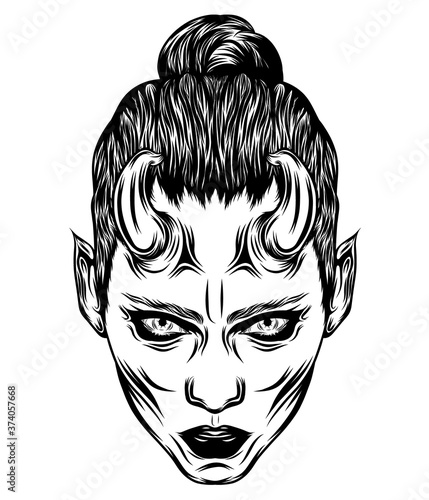 The women of the dracula with the glare eyes