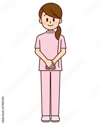 看護　女性　立位02