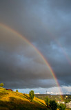 Regenbogen über dem Kaiserberg am Phoenixsee (hoch)