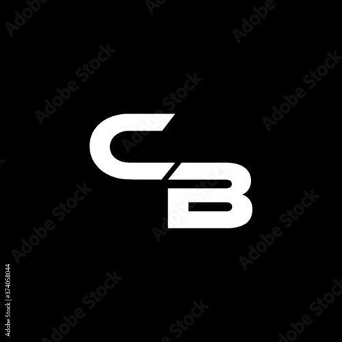 CB initial based letter icon logo isolated on dark background