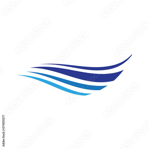 Water wave logo icon illustration