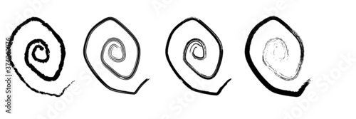 vector illustration of a set of abstract spiral 