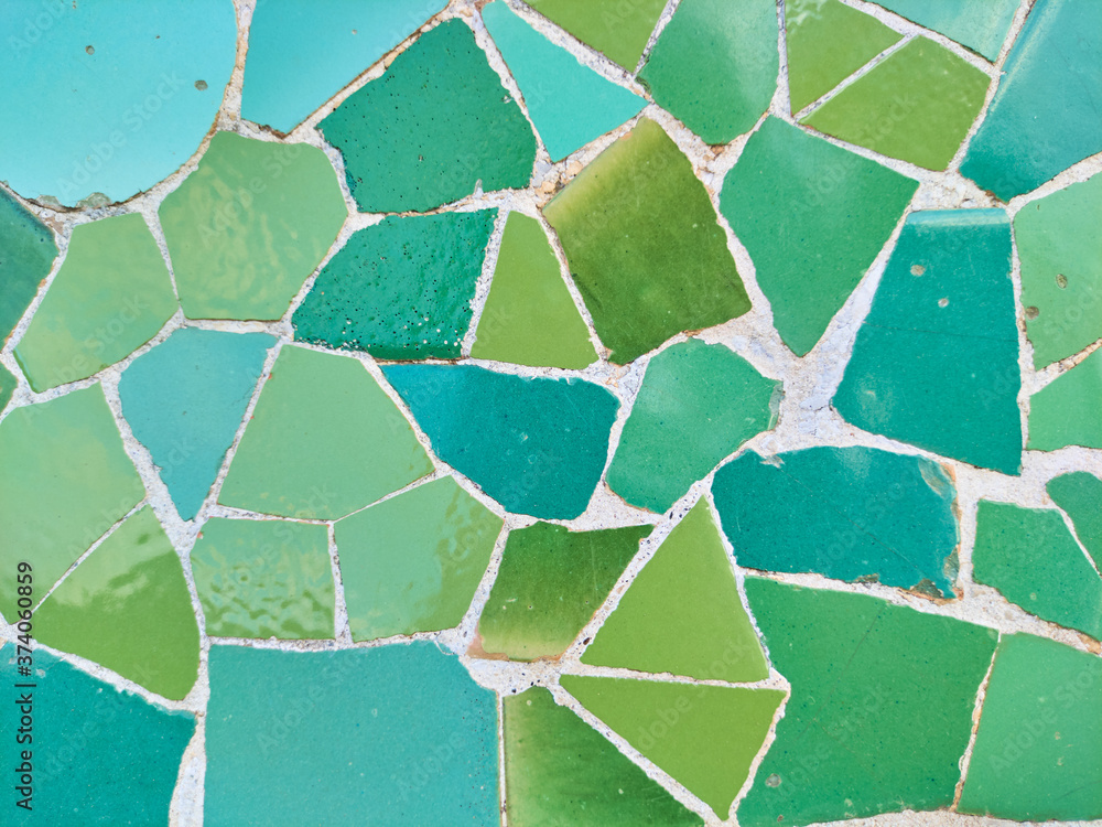 The monumental zone of Park Guell in Barcelona, Spain