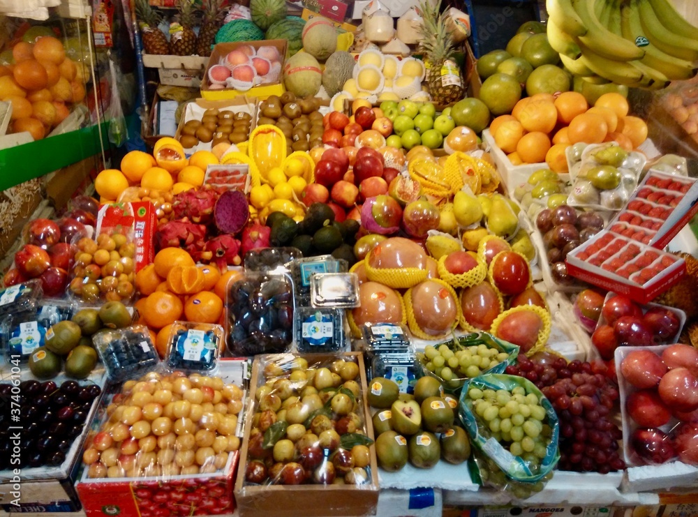 Fruit market stall