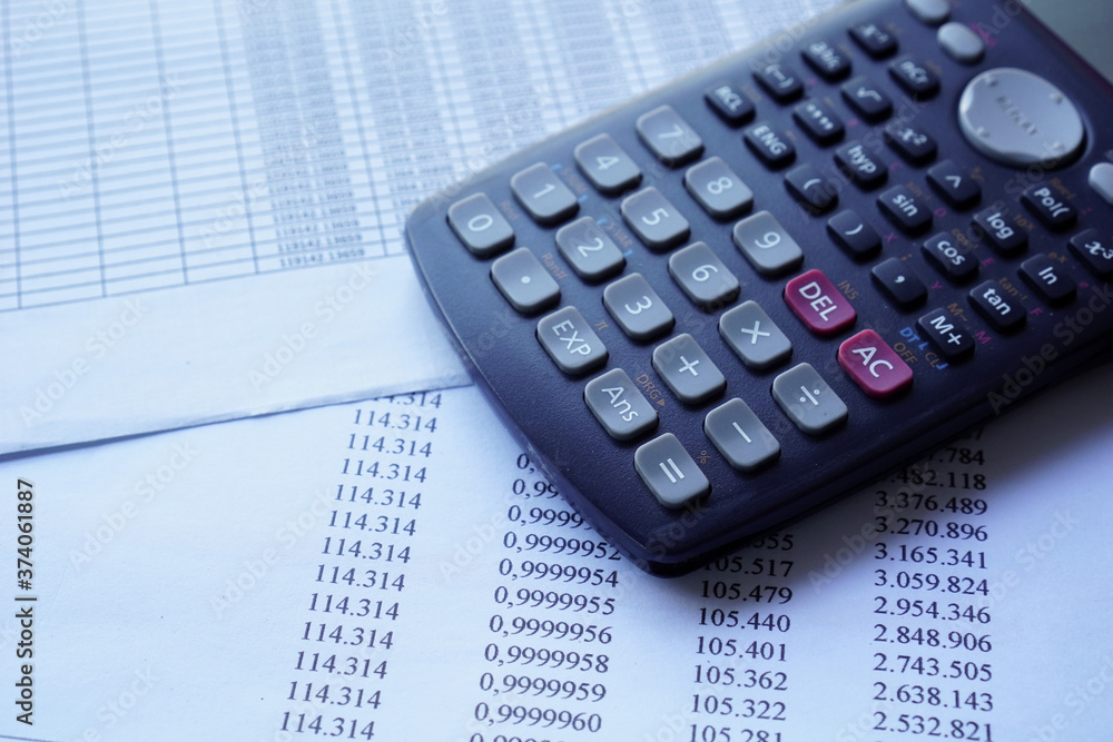 accountant data spreadsheet with calculator. business accounter analysis economic work concepts. accountant data spreadsheet with calculator. business accounter analysis economic work concepts.