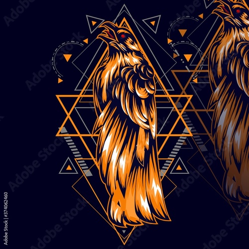 ANGRY CROW ILUSTRATION