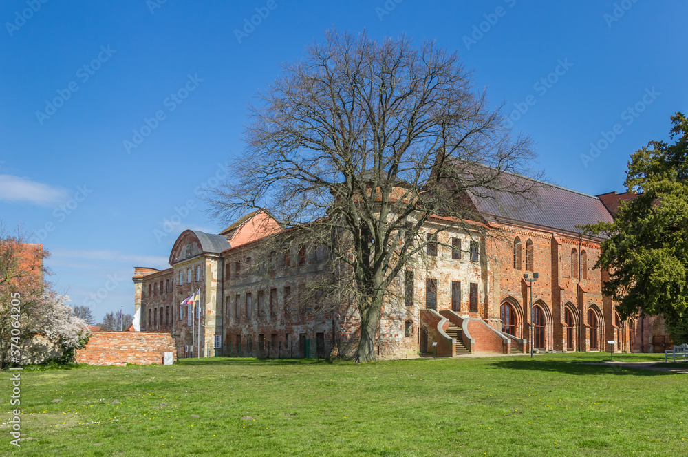 Historic monastery and surrounsing garden in Dargun, Germany