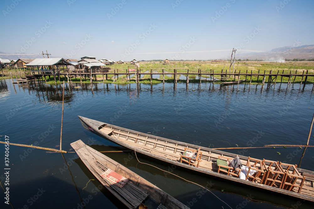 Naklejka premium Inle Lake, Shan State, Myanmar