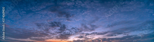 Panorama sky, twilight sky panorama twilight sky, and cloud at morning background