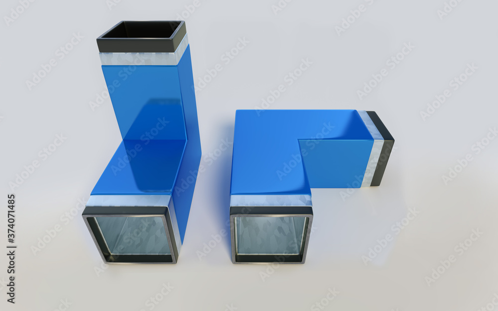 Steel, painted and galvanized profile. Metal corner made of a steel profile.
