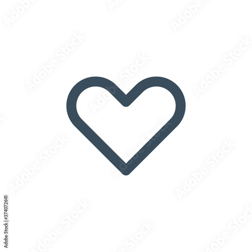 Heart shape line icon. Heart symbol Vector illustration