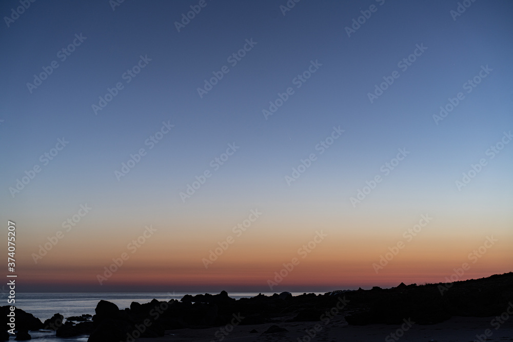 Panoramic view of seaside in north beach in,Tunisia, North Africa.