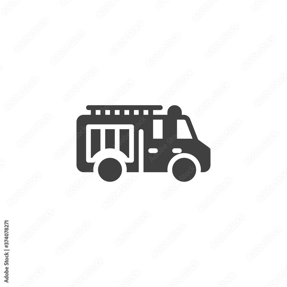 Fire truck vector icon. filled flat sign for mobile concept and web design. Fire engine glyph icon. Symbol, logo illustration. Vector graphics Fire truck vector icon. filled flat sign for mobile concept and web design. Fire engine glyph icon. Symbol, logo illustration. Vector graphics
