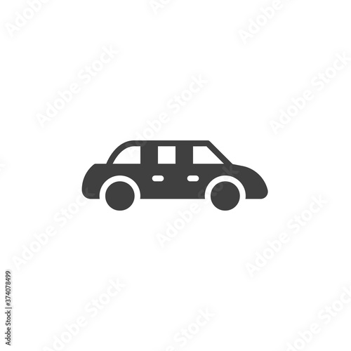 Limousine car vector icon. filled flat sign for mobile concept and web design. Limo car glyph icon. Symbol  logo illustration. Vector graphics