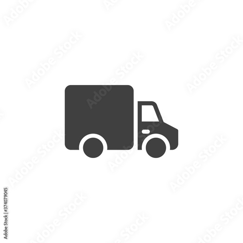 Delivery truck vector icon. filled flat sign for mobile concept and web design. van truck glyph icon. Shipping symbol, logo illustration. Vector graphics