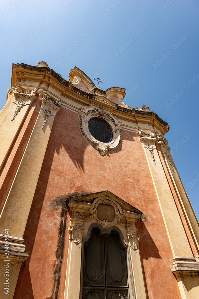 Facade of the Church of Santa Apollonia (Christian martyr of Alexandria in Egypt) in Baroque style (1116-1777) in Pisa downtown, Tuscany, Italy, Europe