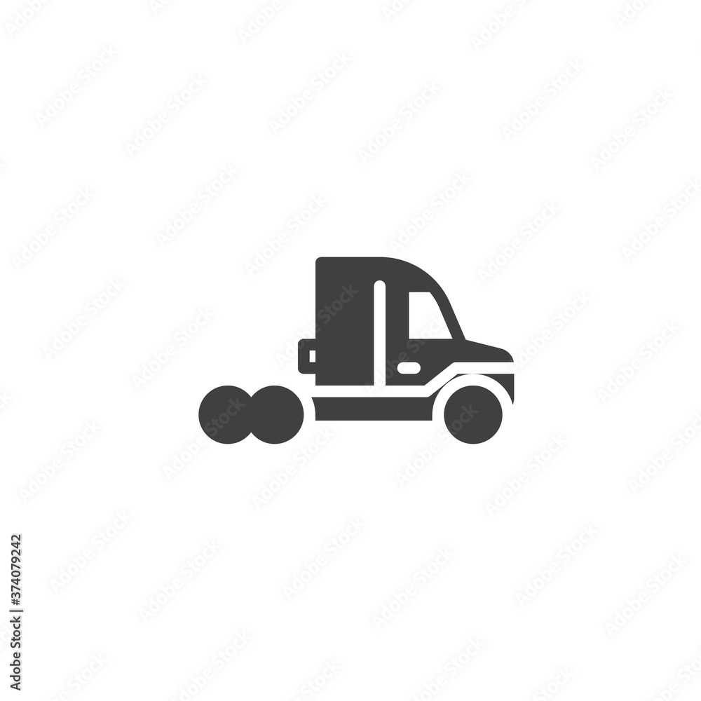 Truck cabin vector icon. filled flat sign for mobile concept and web design. Truck without trailer glyph icon. Symbol, logo illustration. Vector graphics