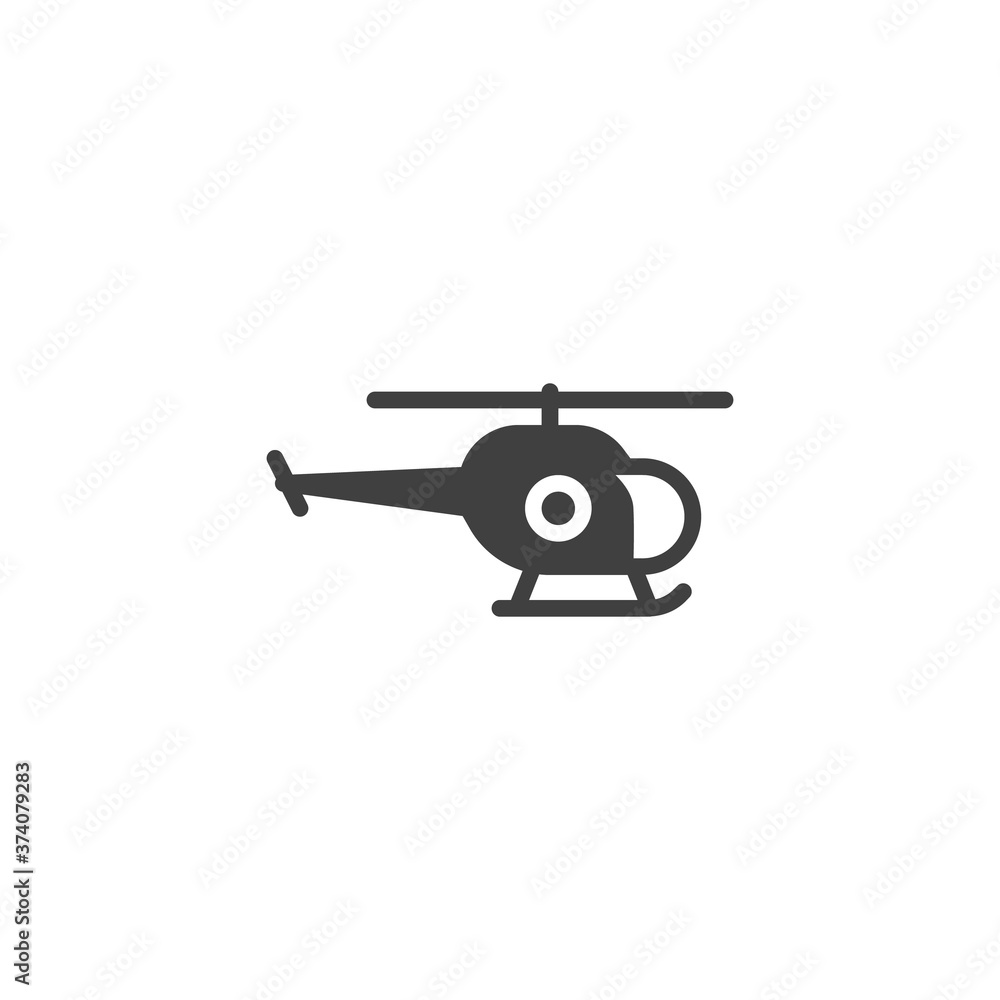 Helicopter vector icon. filled flat sign for mobile concept and web design. Helicopter side view glyph icon. Symbol, logo illustration. Vector graphics Helicopter vector icon. filled flat sign for mobile concept and web design. Helicopter side view glyph icon. Symbol, logo illustration. Vector graphics