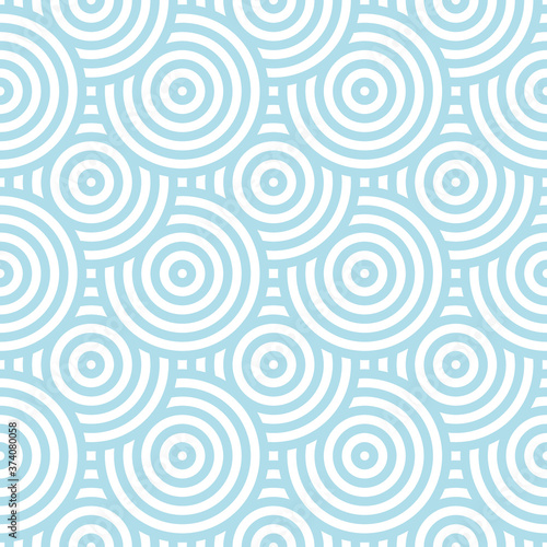 Blue ocean wave Background pattern seamless tiles. Use for design. © Bird's