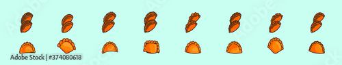 a set of empanadas vector illustration