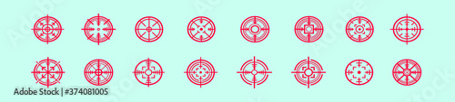 set of laser tag cartoon icon design template with various models. vector illustration