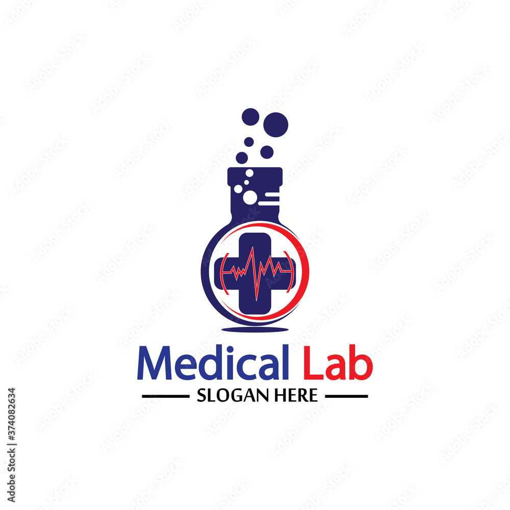 Medical Lab Logo Template Design Vector, Emblem, Design Concept, Creative Symbol, Icon