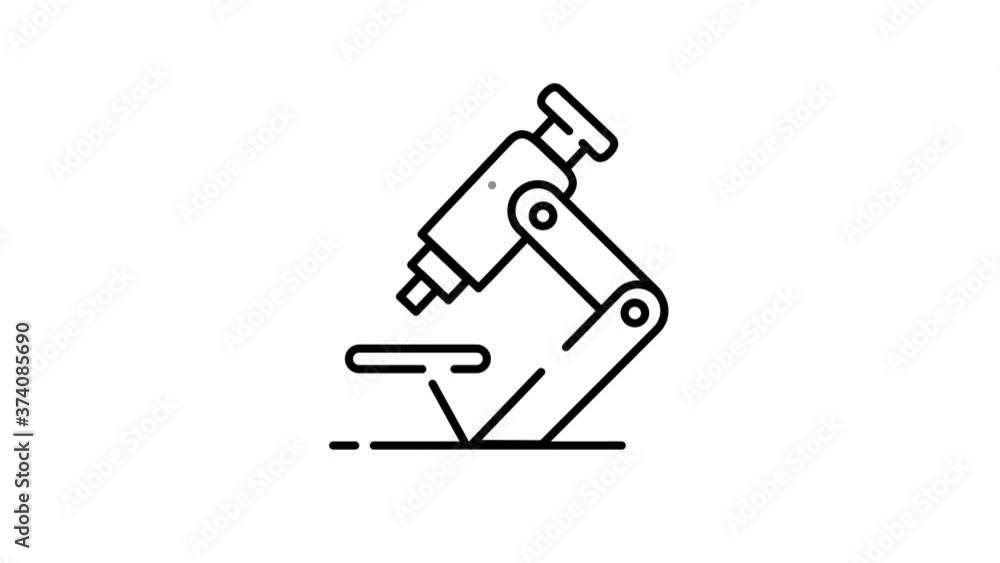 Microscope line icon on the Alpha Channel Microscope line icon on the Alpha Channel