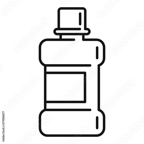 Mouthwash icon. Outline mouthwash vector icon for web design isolated on white background