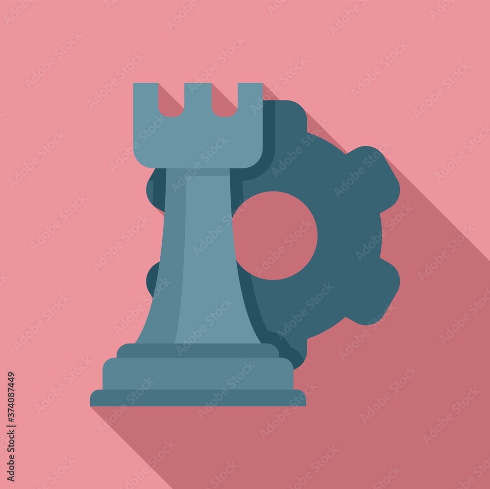 Mission chess rock icon. Flat illustration of mission chess rock vector icon for web design Mission chess rock icon. Flat illustration of mission chess rock vector icon for web design