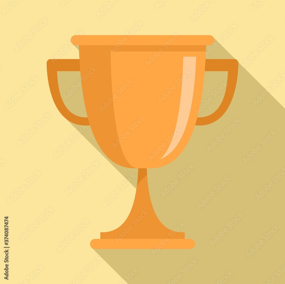 Mission gold cup icon. Flat illustration of mission gold cup vector icon for web design Mission gold cup icon. Flat illustration of mission gold cup vector icon for web design