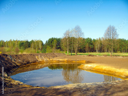 Dewly dug pond