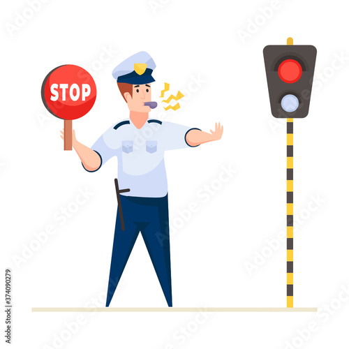 
Traffic officer or roads policing unit enforcing rules of the road
