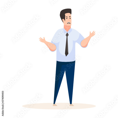 
Business manager in flat design, executive illustration design 
 