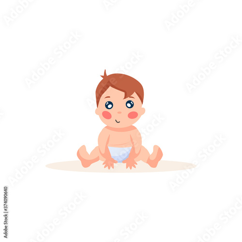 
Neonate illustration in editable flat style 
