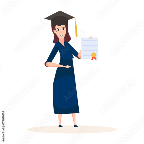 
Scholar illustration in flat design.
