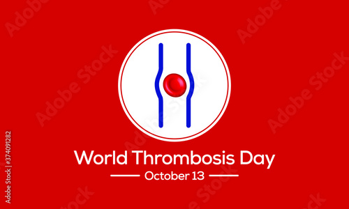 Vector illustration on the theme of World Thrombosis day observed each year on October 13th across the globe.