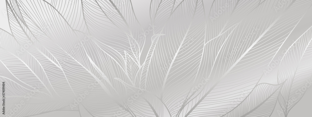 Silver leaf botanical modern art deco wallpaper background vector. Line arts background design for interior design, vector arts, fashion textile patterns, textures, posters, wrappers, gifts etc. Stock Vector | Adobe Stock Silver leaf botanical modern art deco wallpaper background vector. Line arts background design for interior design, vector arts, fashion textile patterns, textures, posters, wrappers, gifts etc. Stock Vector | Adobe Stock