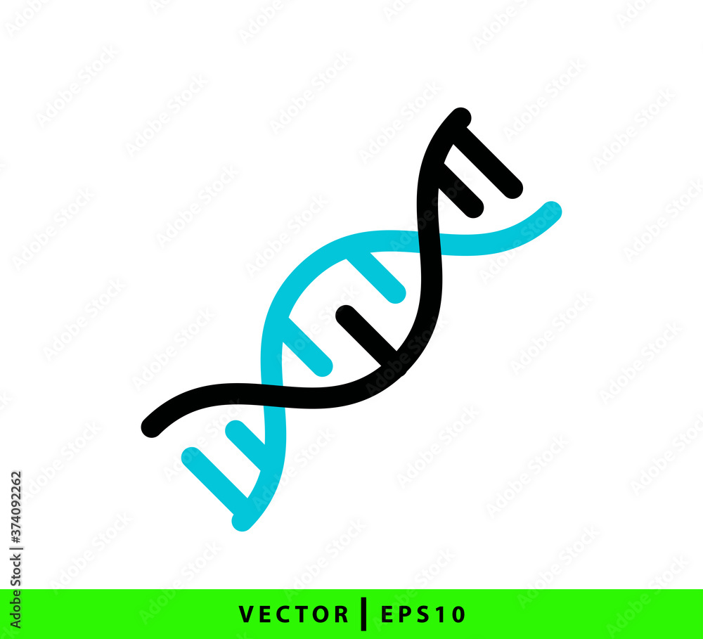 DNA icon vector logo design template DNA icon vector logo design template