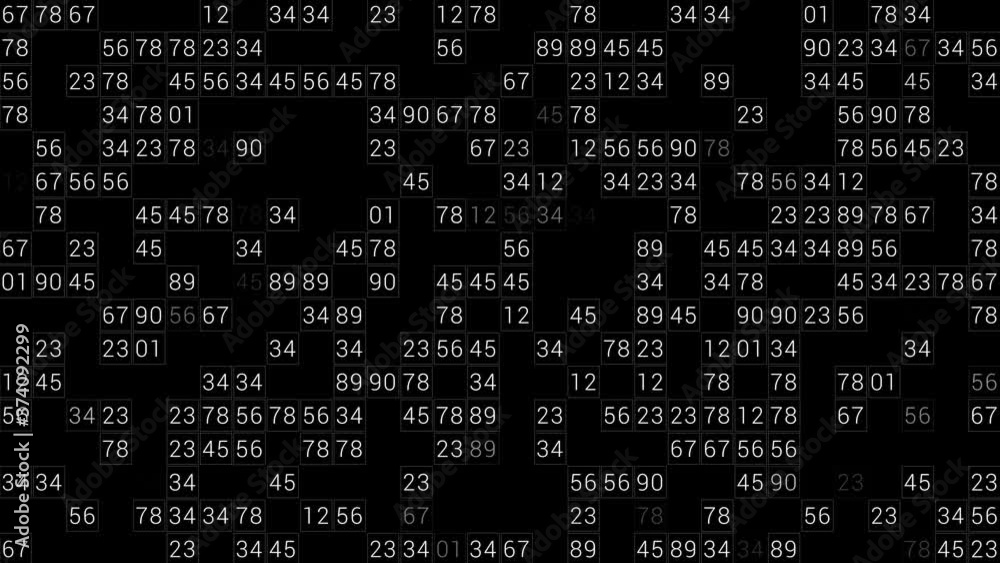 PNG Alpha.Looping Numbers code password hacking effect.HUD ...