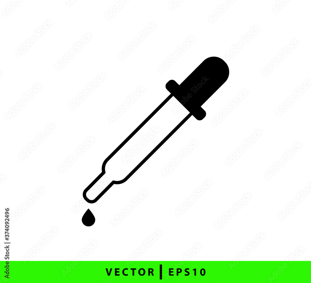 Pipette icon vector logo design template Pipette icon vector logo design template