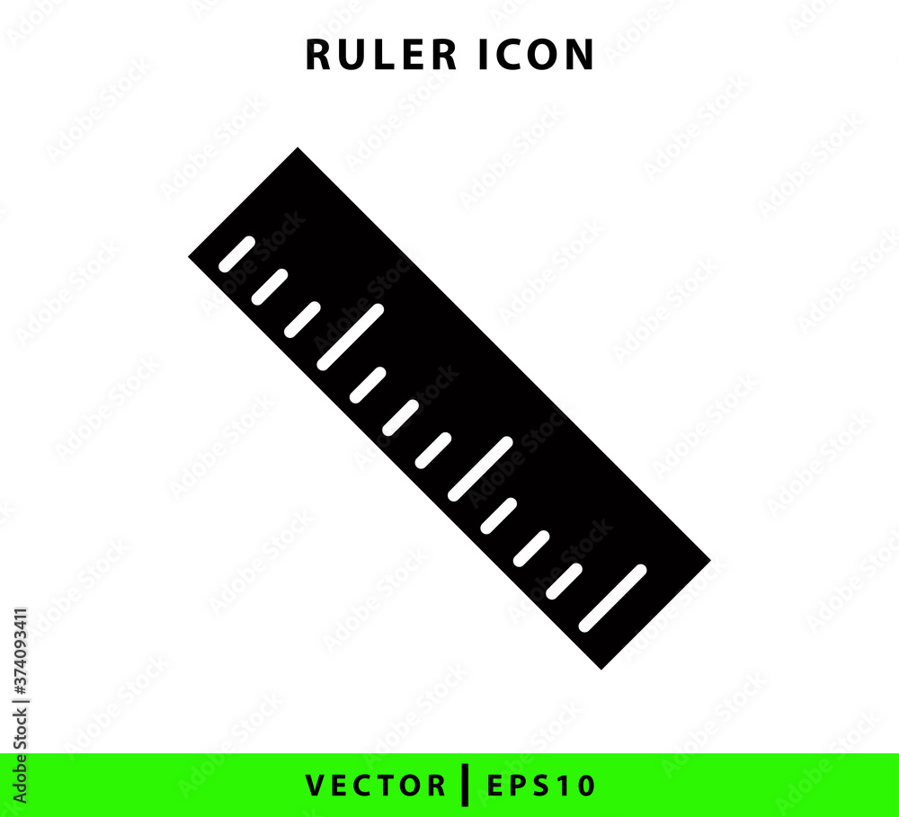 Ruler icon vector logo design template