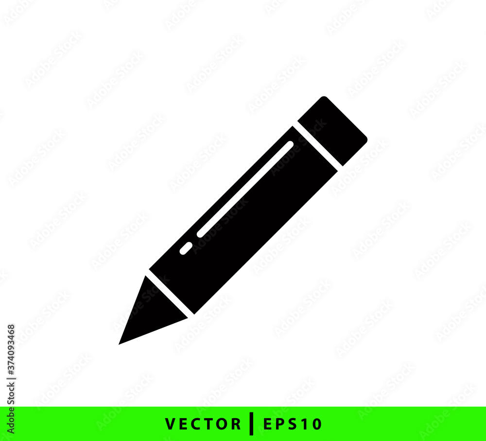 Pencil icon vector logo design template Pencil icon vector logo design template