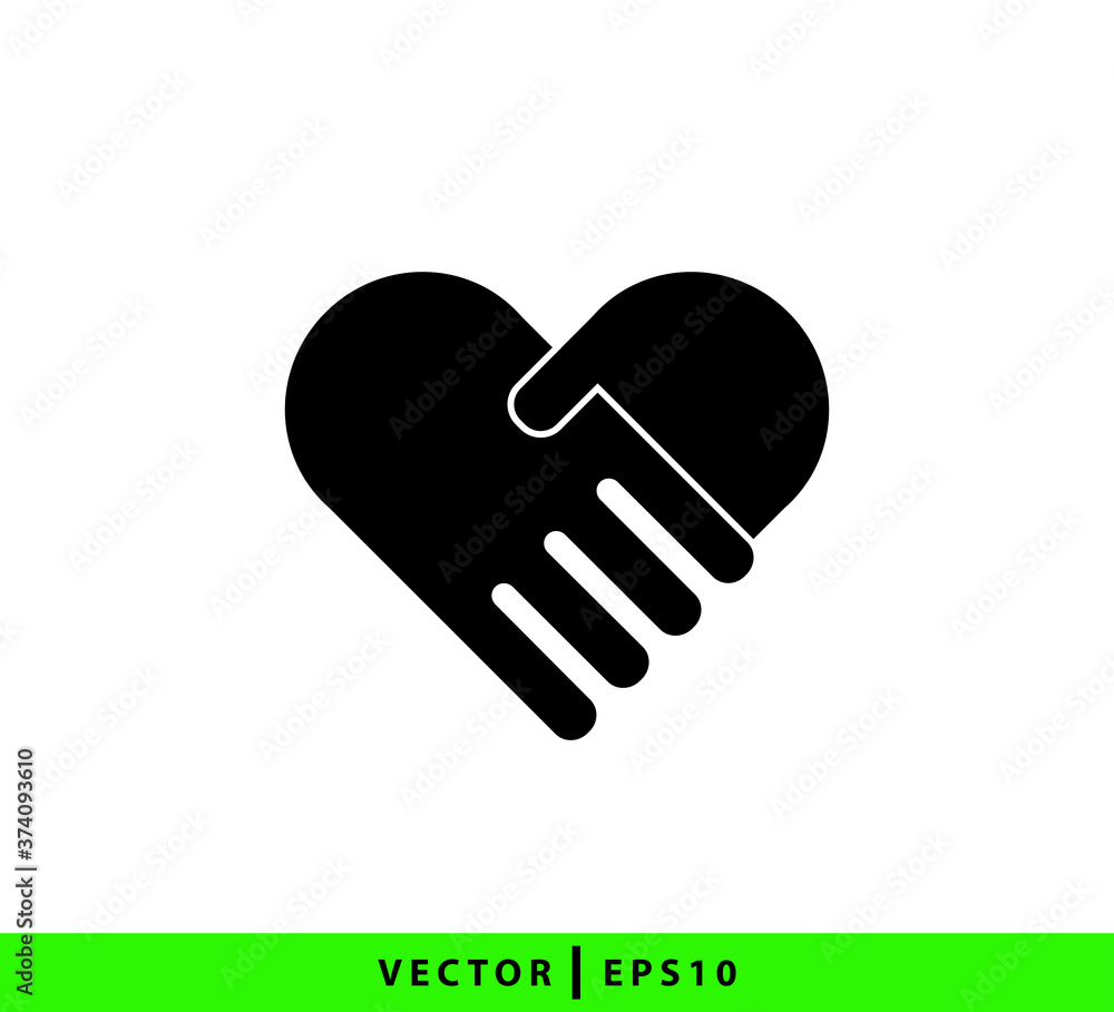 Handshake icon flat style logo template trendy Handshake icon flat style logo template trendy