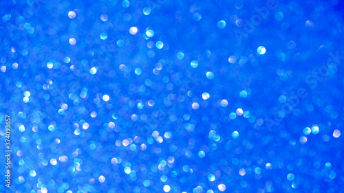 Banner Abstract glitter Christmas blue background. Shiny gradient with banner copy space.