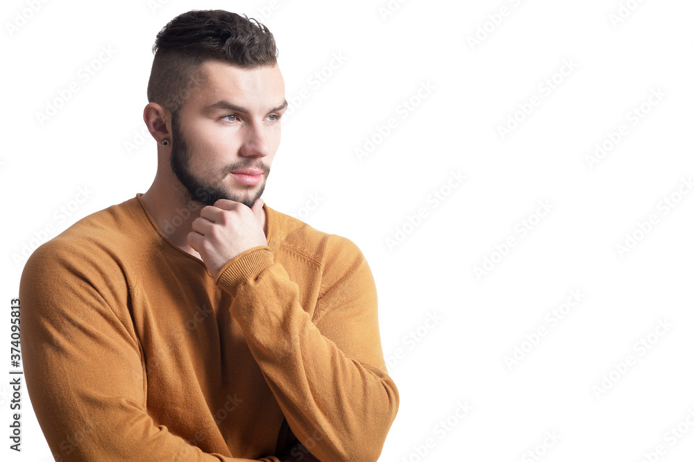 Obraz premium Close up portrait of handsome young man