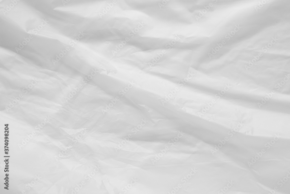 White plastic bag background texture close up