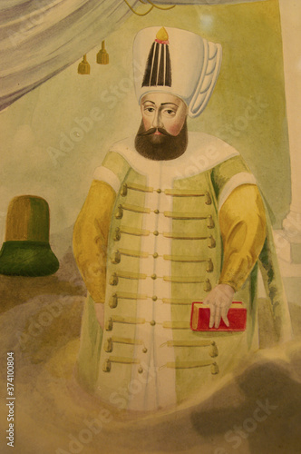 Retrato de Ali Osman.(Miniaturas Osmanlis Otomanas s.XVI)Mevlâna Müzesi.(Epoca Selyucida).Konya.Anatolia Centrall.Turquia. photo