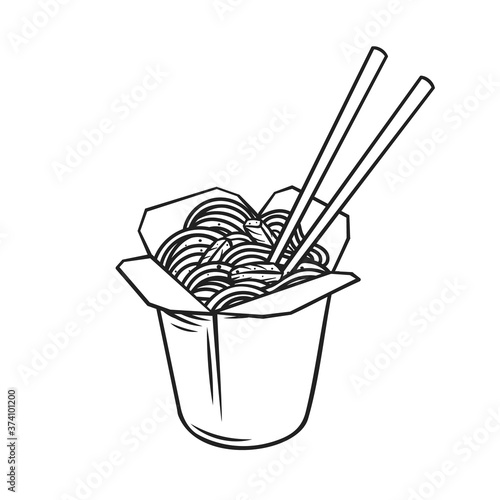 Takeaway carton wok box