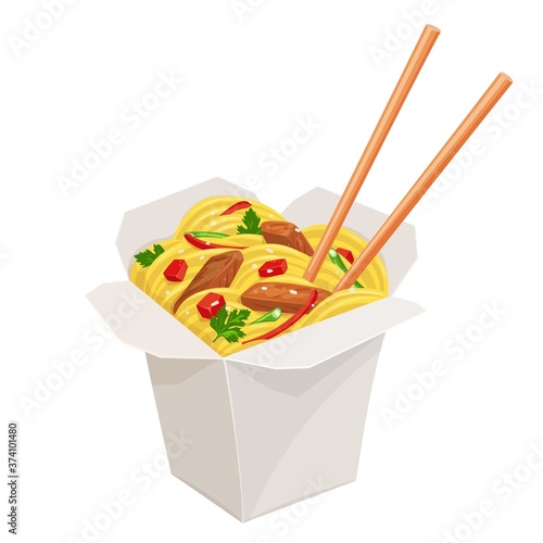 Takeaway carton wok box